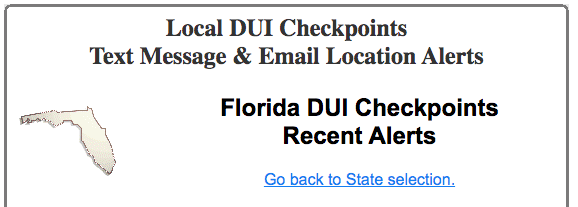 Florida DUI Checkpoints